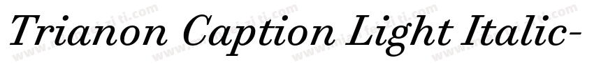Trianon Caption Light Italic字体转换